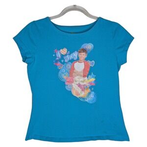 Disney High School Musical 2 Girls Shirt Large 10/12 I Love Troy Zac Efron‎ Y2K